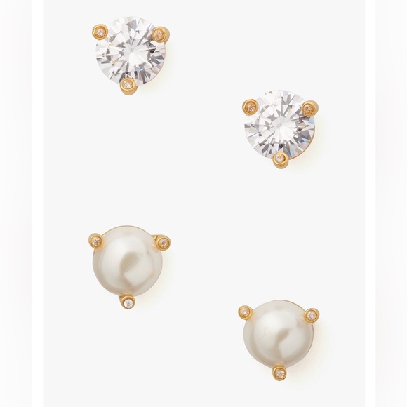 NWT Kate Spade “Rise and Shine” earrings with pink drawstring bag - Picture 4 of 13